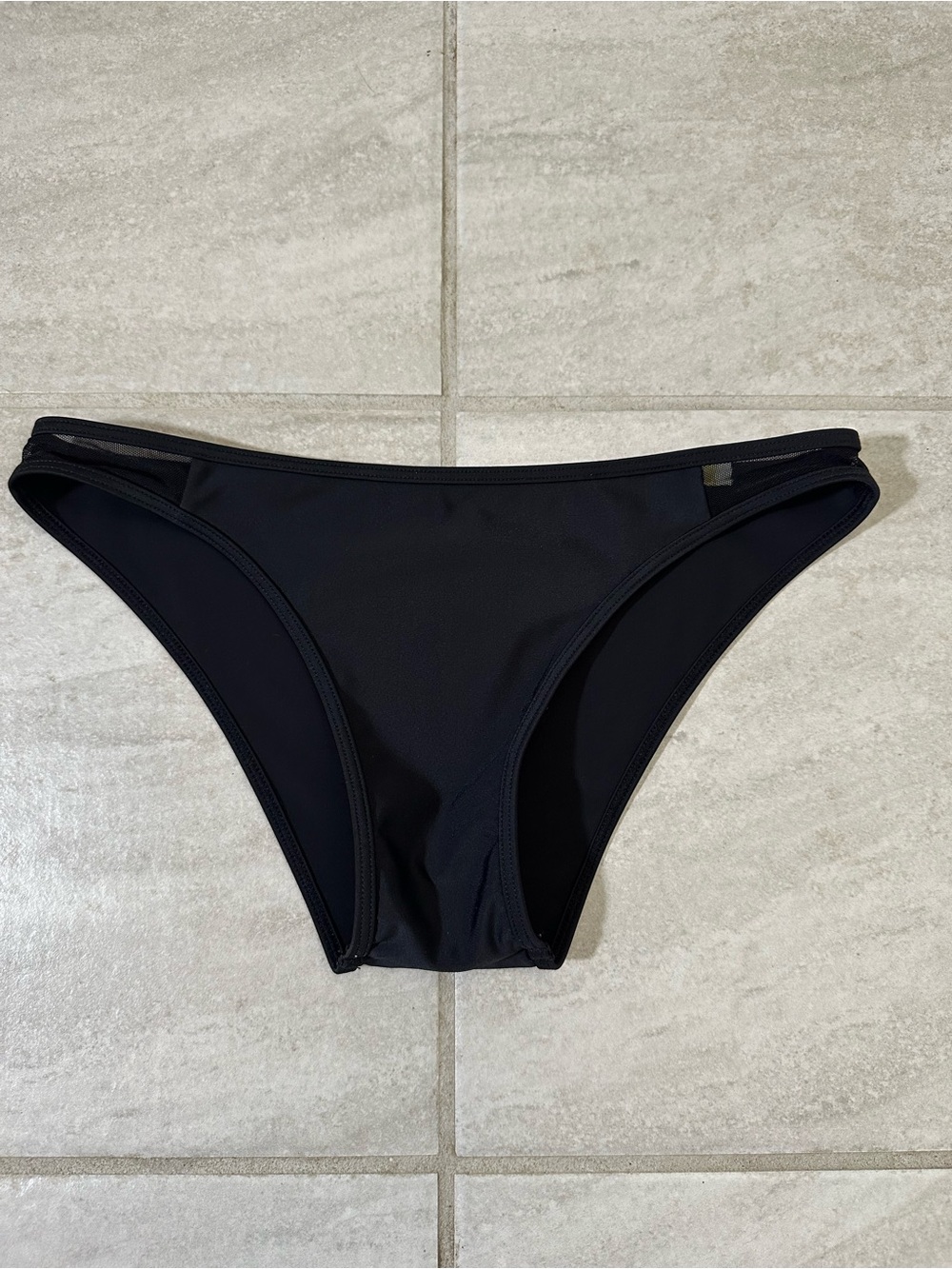 Summersalt Classic Black Low Rise Mesh Side  Women’s Swim Bikini Bottom Size S